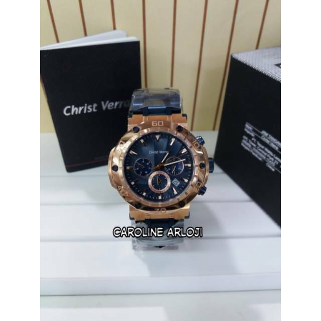 JAM TANGAN PRIA CHRIST VERRA CV52283G-1J BLU GARANSI RESMI INDO