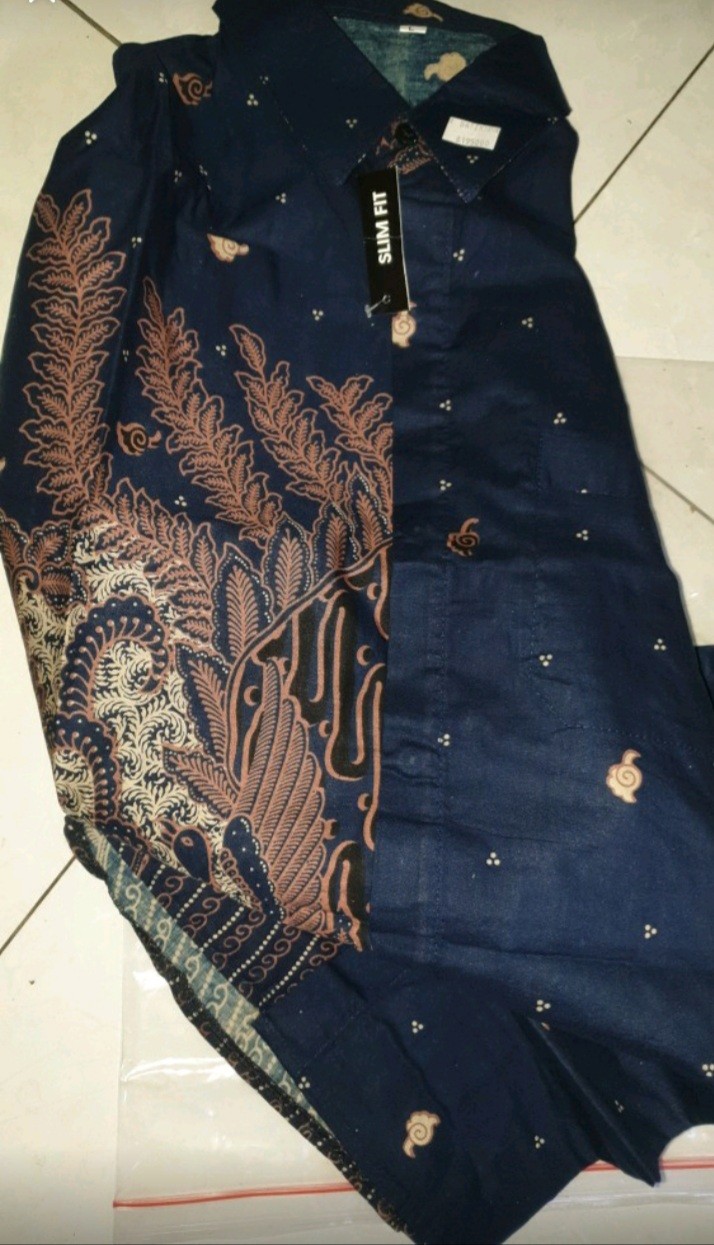 Kemeja Batik Pria Lengan Panjang Slim Fit Batik Pria Lengan Panjang Modern