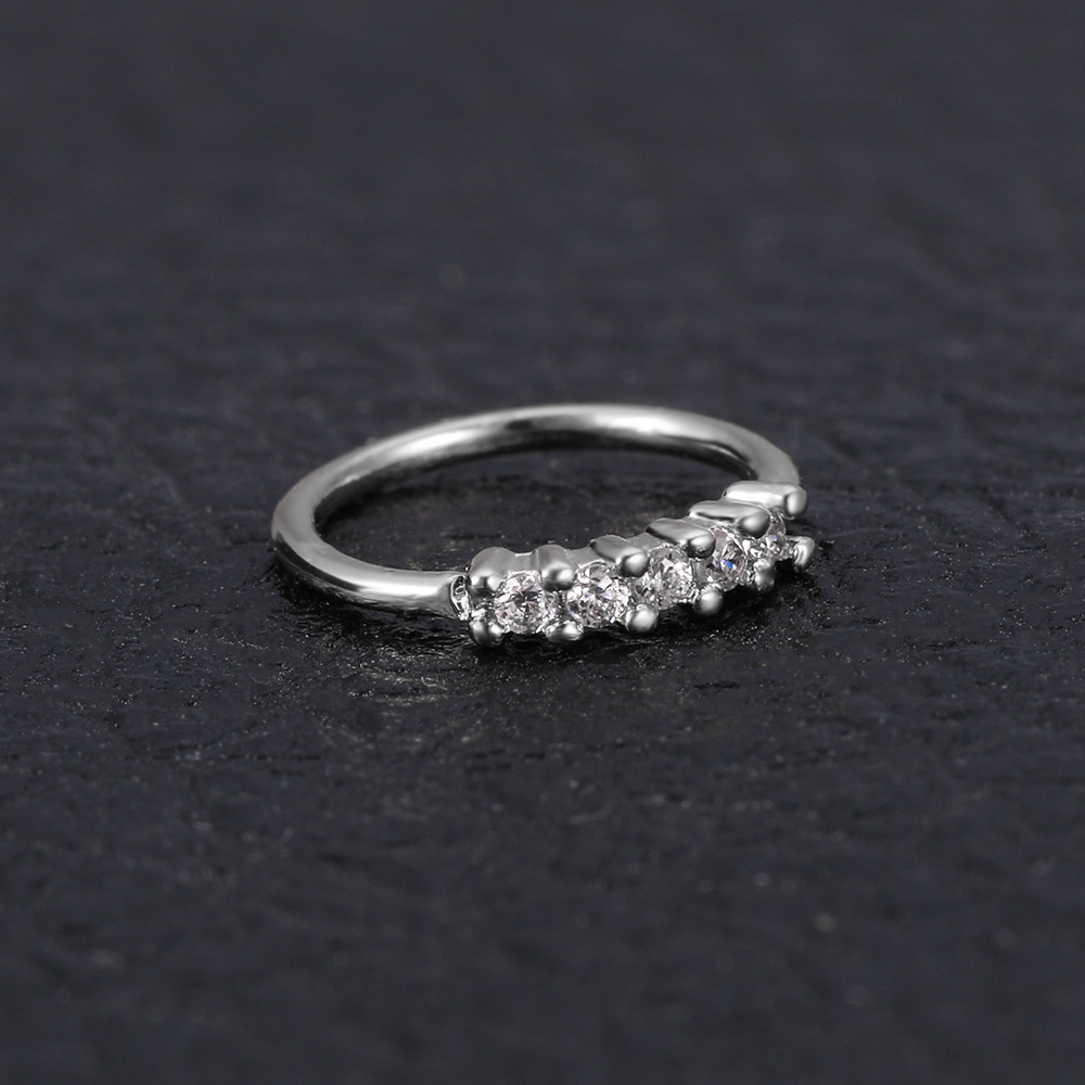 1pc Anting Tindik Bahan Stainless Steel Untuk Hidung / Tubuh