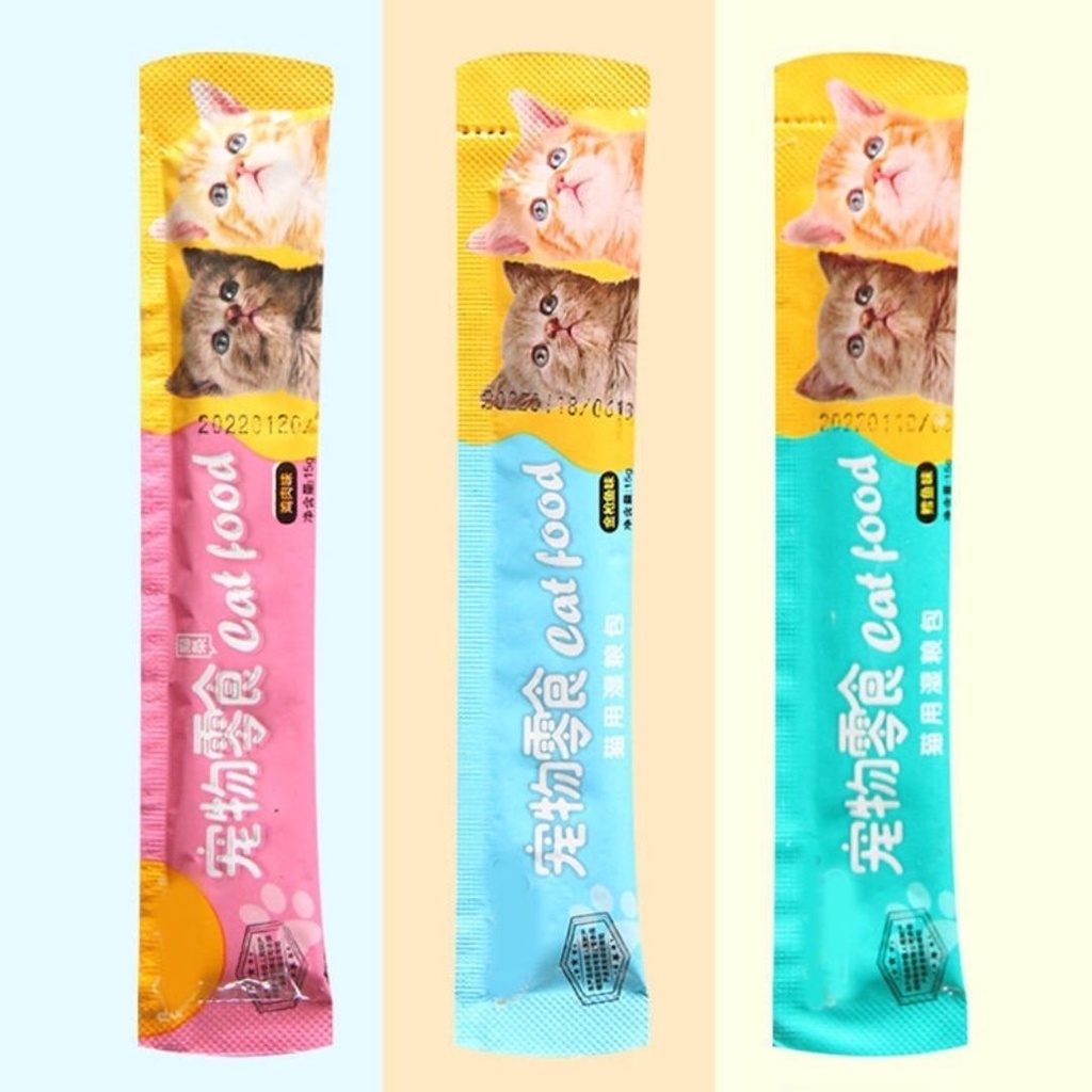 Cemilan Vitamin Kucing Basah Grunt 15g Vitamin bulu kucing Vitamin setarah Meo Snack Kucing Cat Food FEFARM
