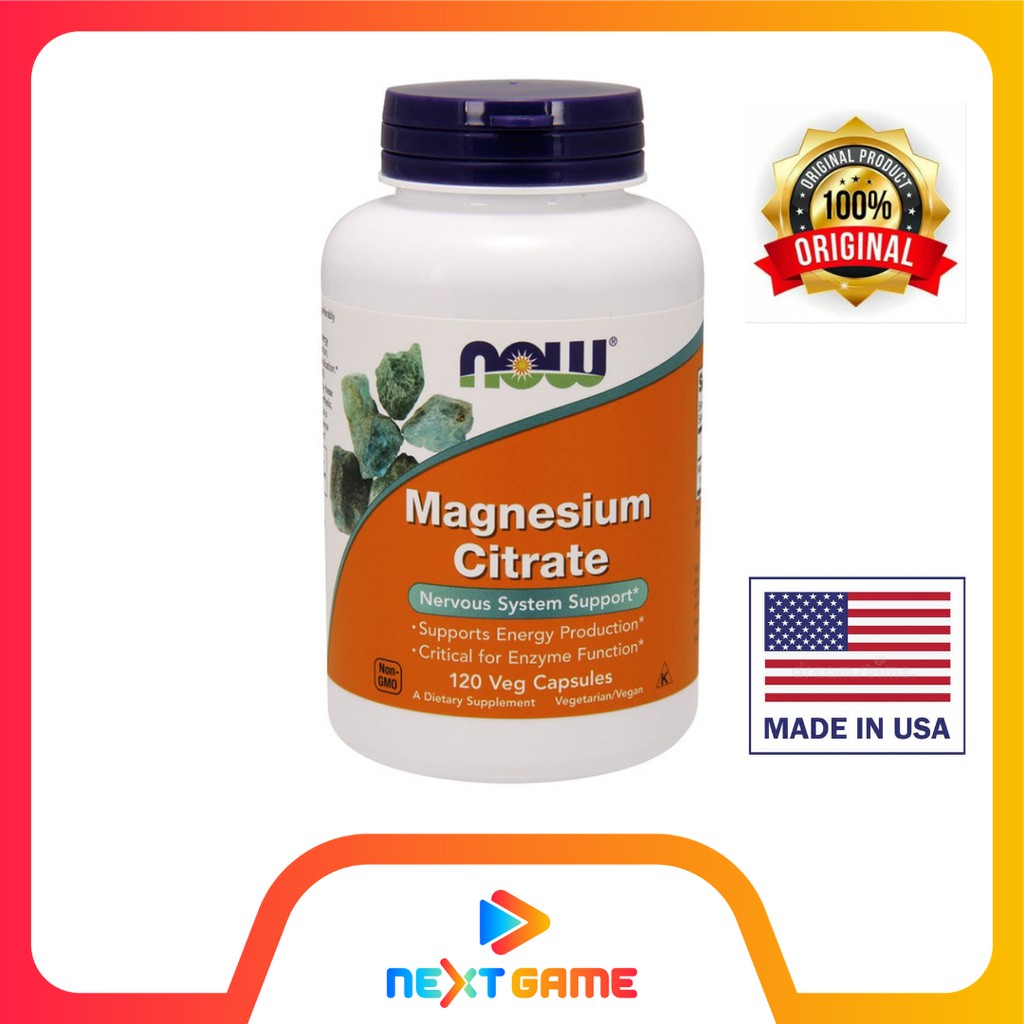 Now Foods Magnesium Citrate 120 Veg Capsules