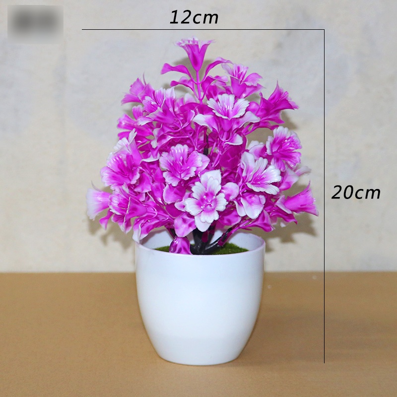 Swopply PT42 Pot Tanaman Hias Bunga Hias Plastik Ornamen Pot Bongsai Artificial Flower Decoration