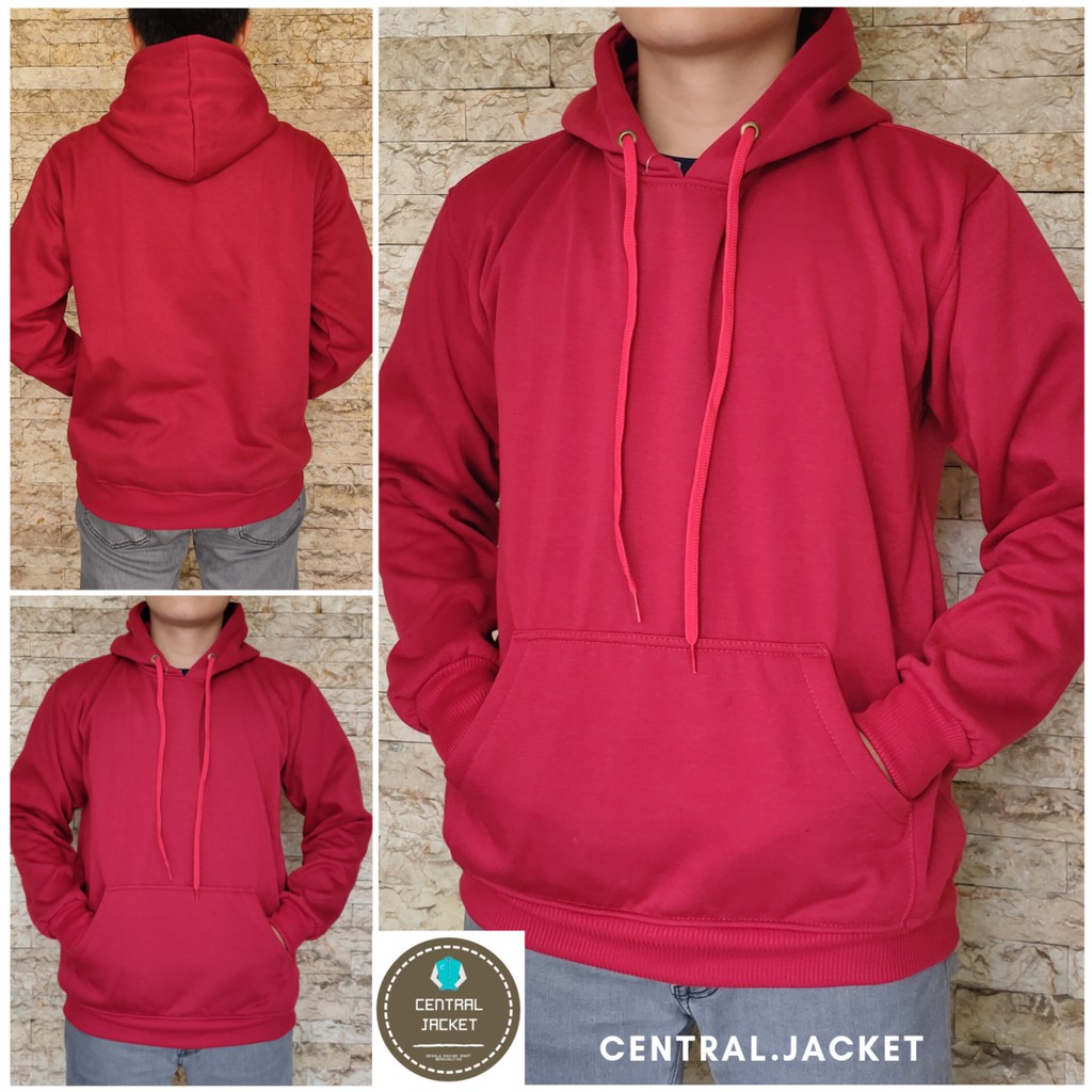 Jaket Sweater Hoodie Fleece Tebal - Jumper Hoodie Polos High Quality