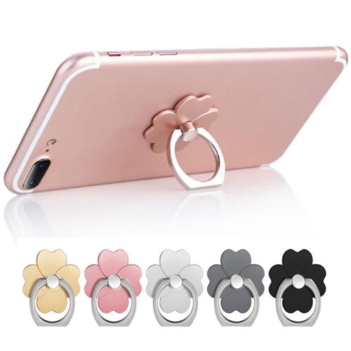 Universal Smart  Four-leaf Clover Holder Ring Finger Socket Stand Cell Phone