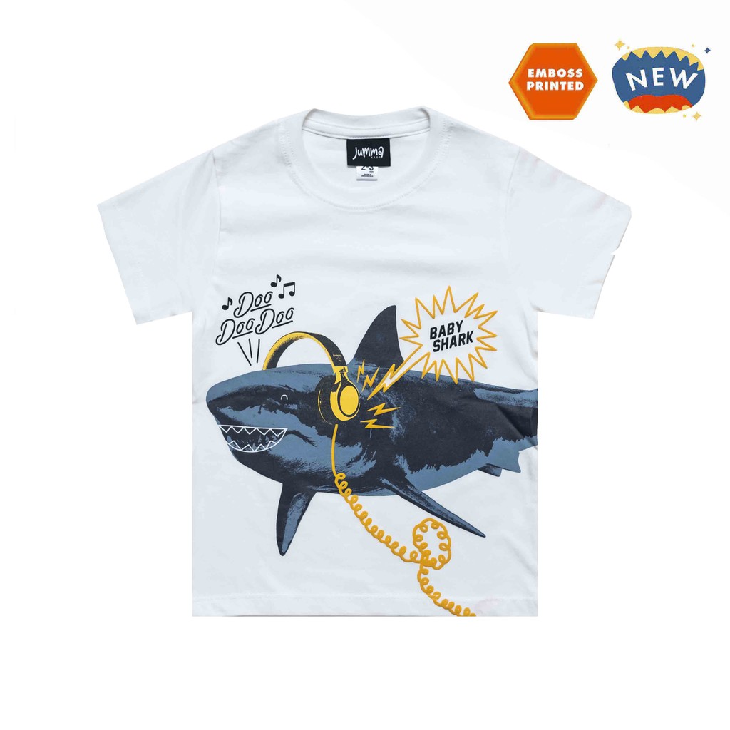 

Jummakids Shark Song Printed Tshirt anak