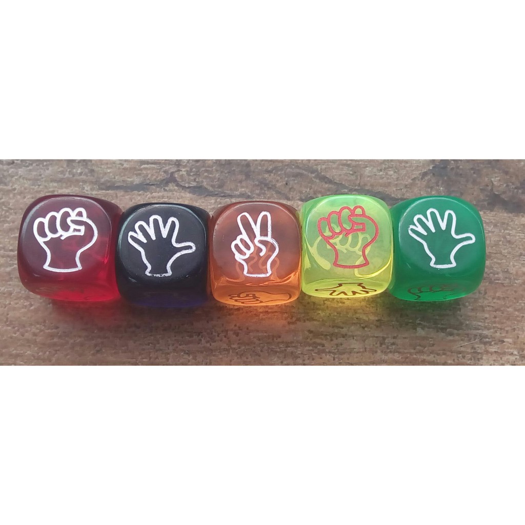 Dadu Gunting Batu Kertas - Jankenpon 1 set koleksi/dadu unik