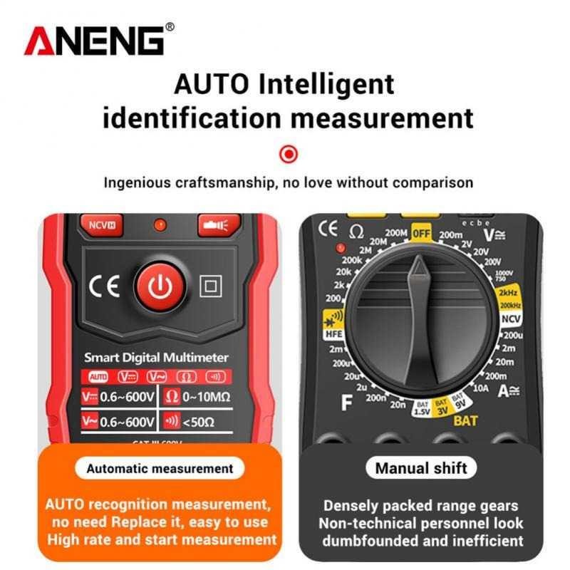 ANENG Digital Multimeter Voltage Tester - 8340 - Red