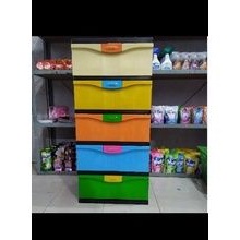 Laci kabinet 5susun / laci plastik 5tk / laci plastik warna warni / laci phylia 755 / lemari pakaian