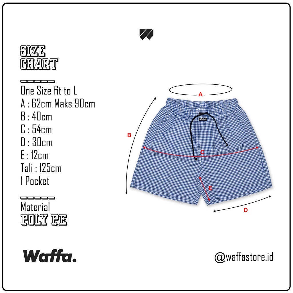 Celana Boxer Polyester Waffa Tali Best Value