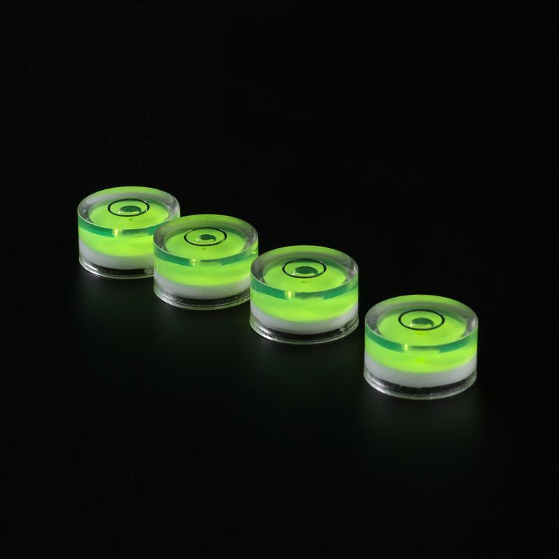 Bt 4pcs Round Bubble Level 15x8mm Waterpas Bullseye Level Alat Ukur