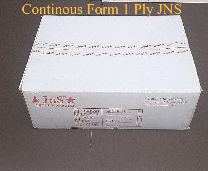 

CONTINUOUS FORM JNS HVS B1 (1 PLY) | KERTAS KOMPUTER 1 LAPIS