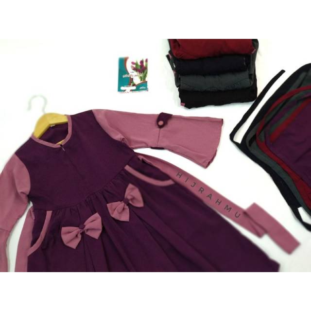 GAMIS ANAK CADAR - set lengkap gamis syar'i jilbab cadar tali amazing