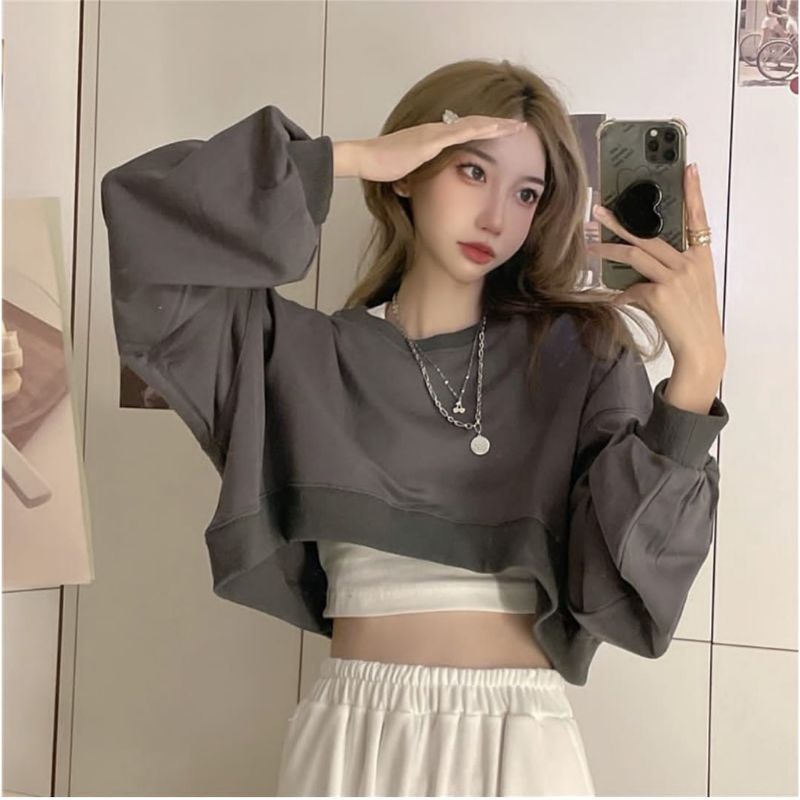 Sweater Crop Wanita | LADY SWEATER | EXTRA CROOPE SWEATER | Sweater Korean Style