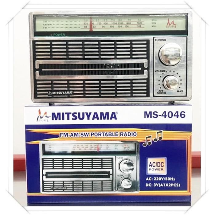 Radio Portable Mitsuyama AC / DC 4046 Am-Fm Retro, jadul, Rodja