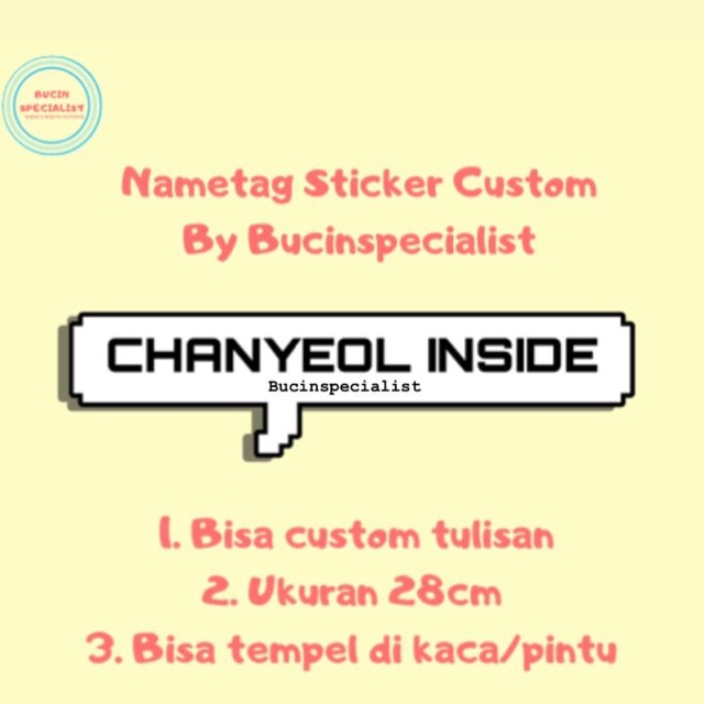 

Nametag sticker custom