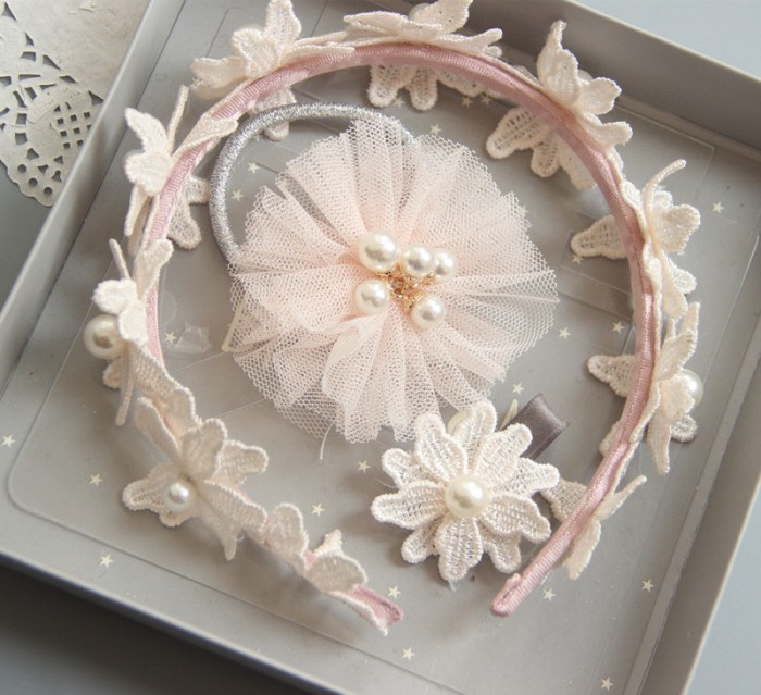 Korea Children's Hair Accessories Gift Set | Jepitan Anak Korea - Pearl Flower