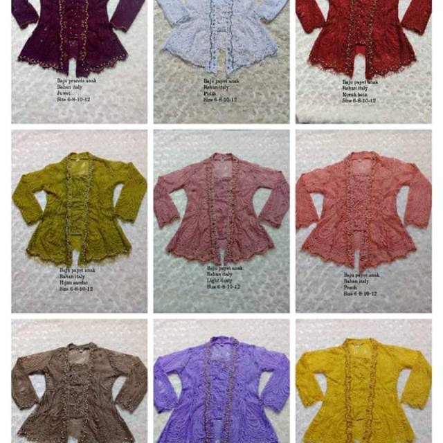 Kebaya Payet anak