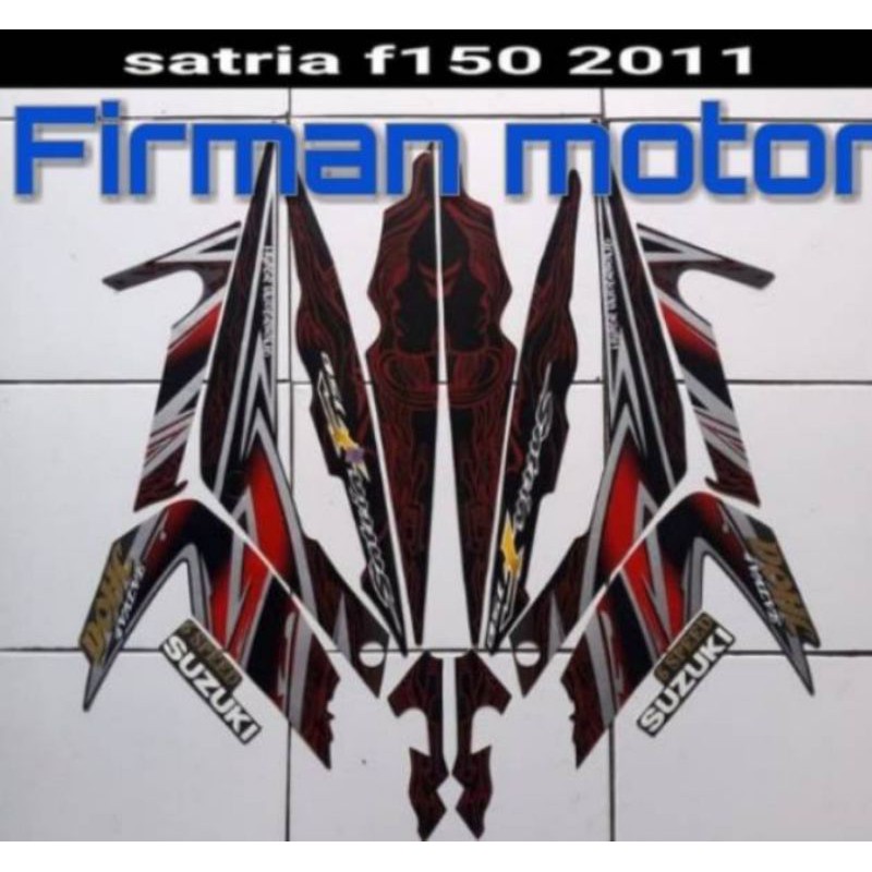 striping sticker list body satria fu2011 hitam abu abu