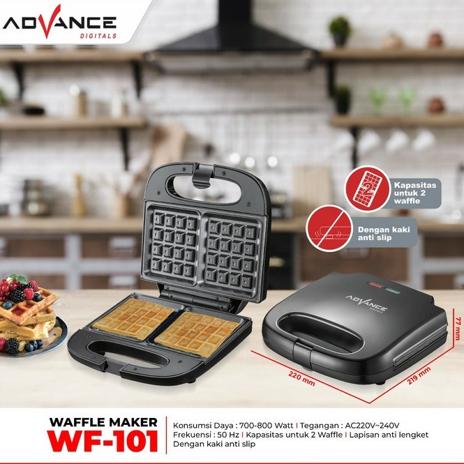 Waffle Maker WF 101 Advance Pemanggang Roti Waffle 2 Lapis Alat Cetakan Waffle Elektrik Listrik Stok Terbatas