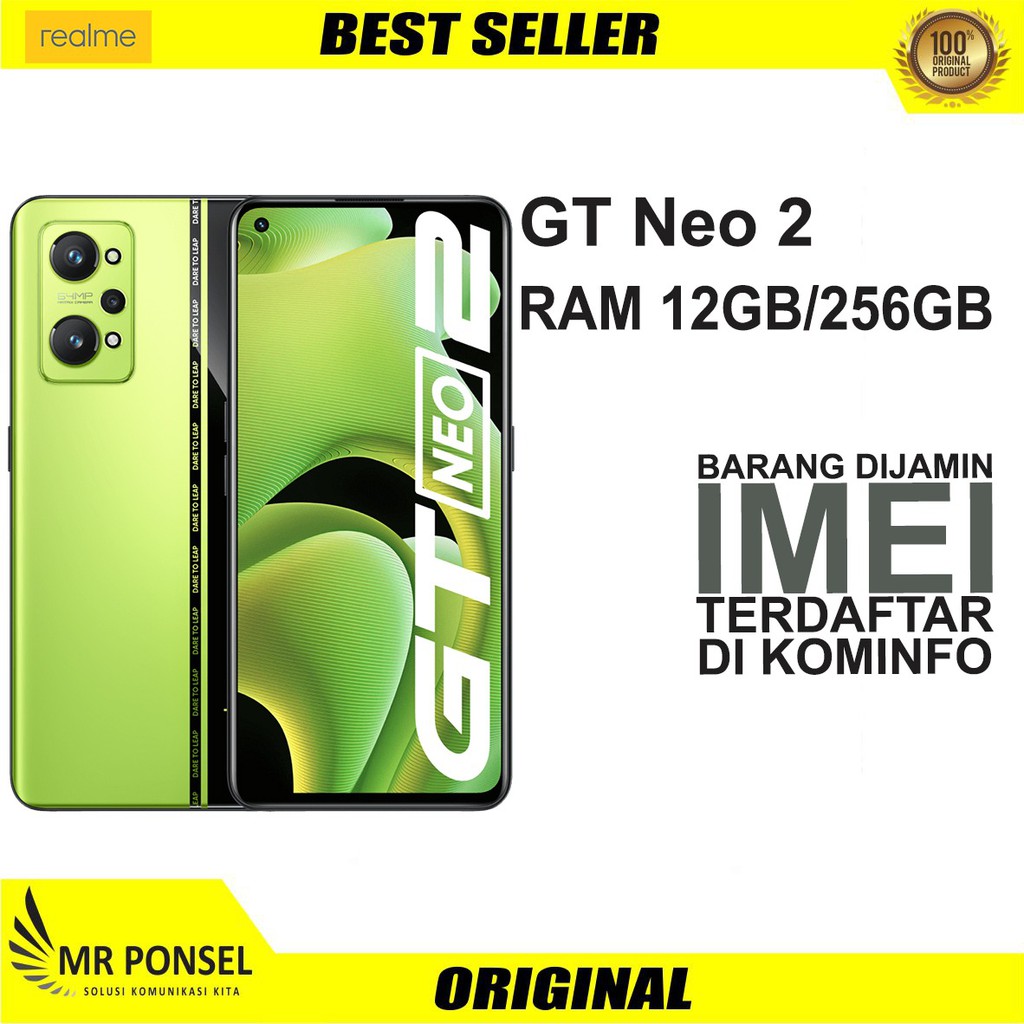 REALME GT NEO 2 RAM 12/256 GB GARANSI RESMI REALME GT NEO2 RAM 12GB ROM 256GB NEW