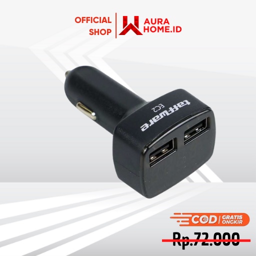 Dual USB Car Charger with LED Display / Car Charger USB Mobil Robot Cepat Fast Charging 2.1A Qualcom