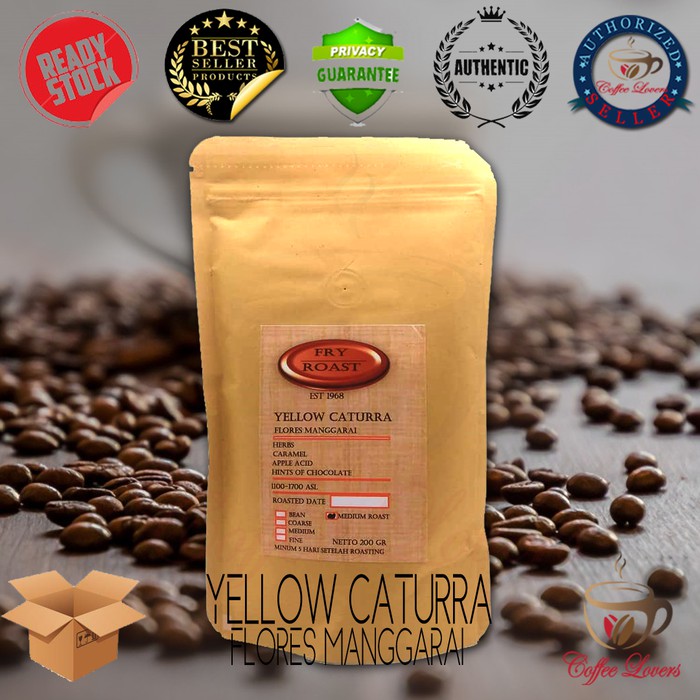 

FRY AND ROAST KOPI ARABIKA YELLOW CATURRA 200 GRAM (BIJI/BUBUK)