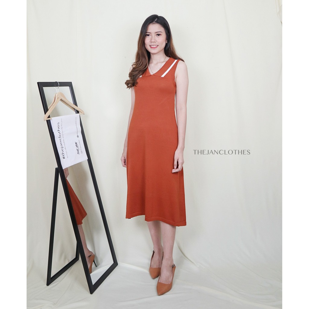 Yelish dress brick import - Thejanclothes