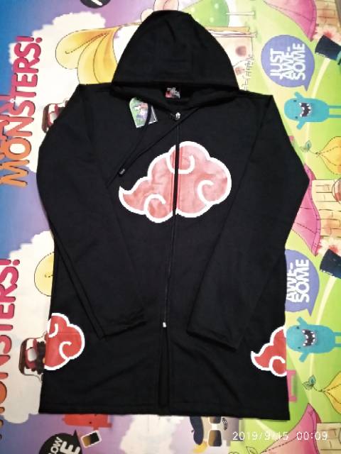 jaket anime jubah akatsuki hoodie