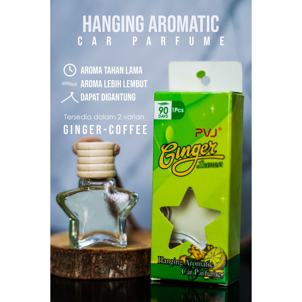 Car Perfume Ginger - Lemon / Parfum Mobil Jahe - Lemon / 90 hari/ Murah/ Mojo/ Pvj