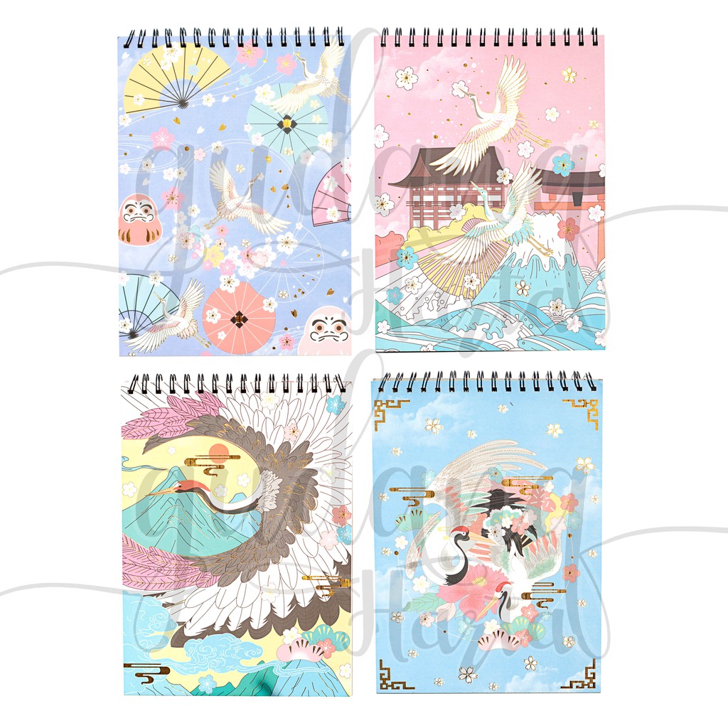 Sketchbook Japan Stork Buku Sketsa Burung Jepang Notebook GH 308298