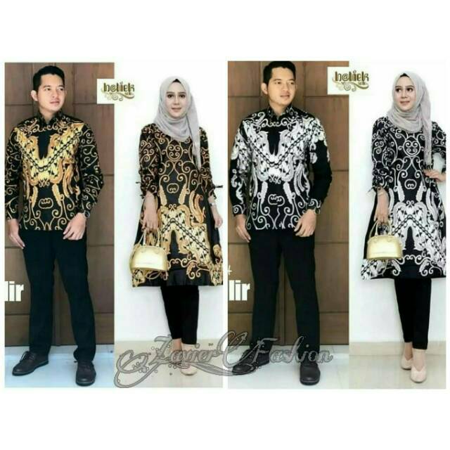 COUPLE SUPER JUMBO TUNIK SERUT ETNICA ULIR || BATIK COUPLE POLA || Kemeja Pria Batik.