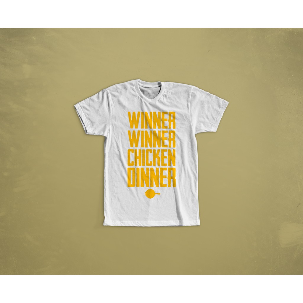 KAOS TSHIRT COMBED 30S PUBG WINNER WINNER CHICKEN DINNER FULL