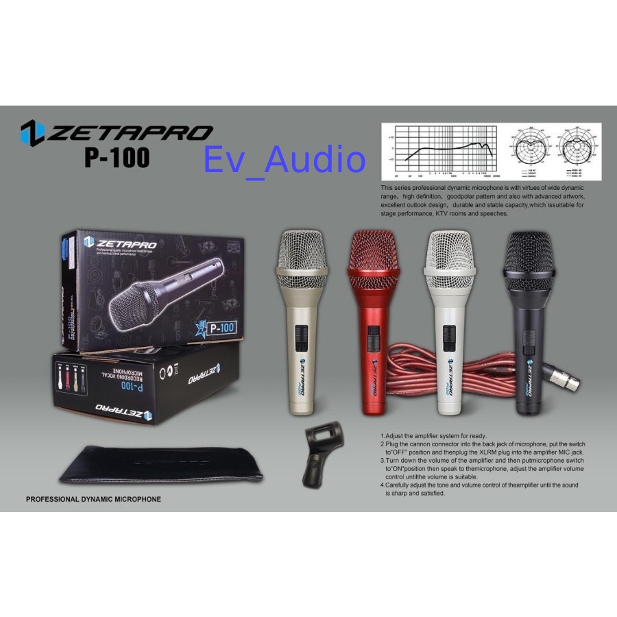 Mic kabel Zetapro P-100 / Zetapro P 100 / Zetapro P100 Original