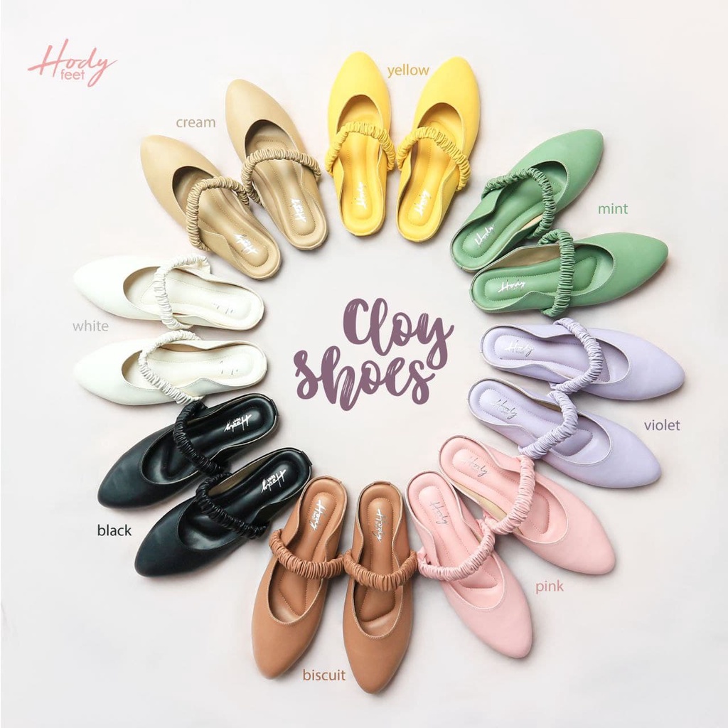 Cloy Shoes by Hody Feet Garansi Original Lokal Brand Berkualitas Sepatu Slop Wanita Sepatu Ringan Qu