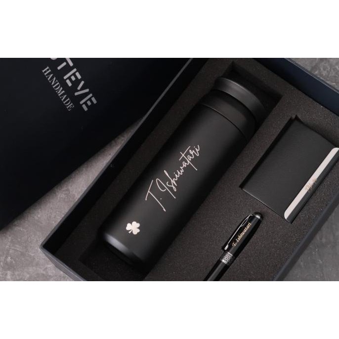 

Terbaru Gift Set Executive Set B Tumbler Name Card Holder Steve Handmade