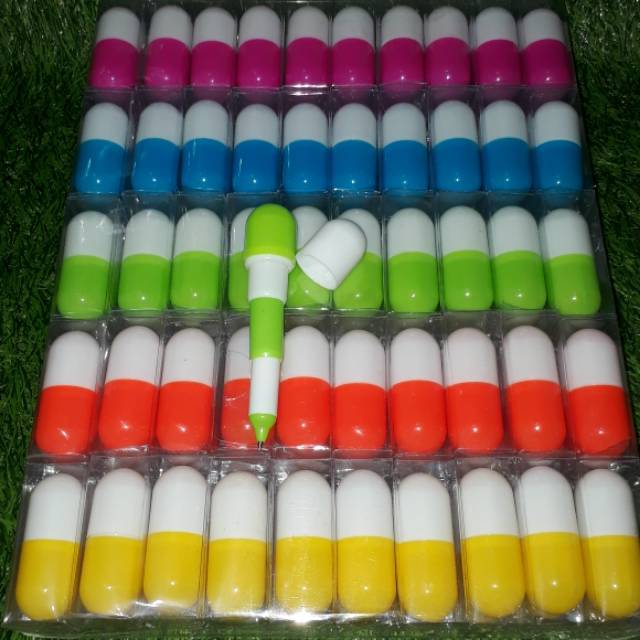 

Souvenir pulpen kapsul kemasan mika(100pcs)