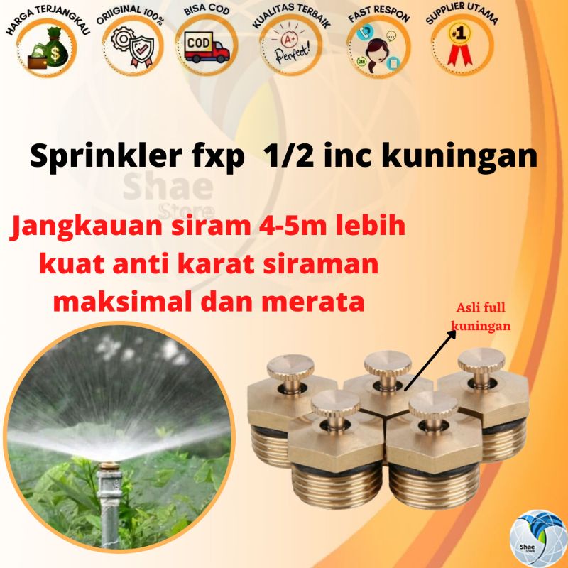 SPRINKLER SPRAYER ADJUSTABLE SPRAY AIR TAMAN KEBUN KUNINGAN SPRINGKLER ALAT SIRAM IRRIGATION HEAD VITRIASS