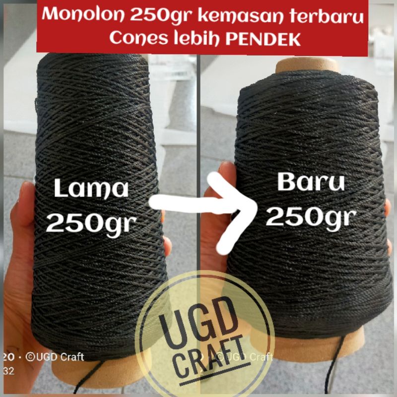 Nilon Monolon 250gram &lt;Var Biru Hijau Ungu&gt; / Nylon Prolene