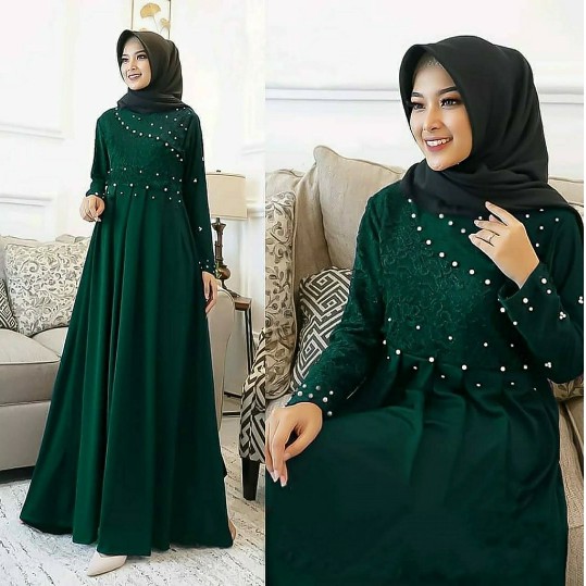 GAMIS BROKAT / GAMIS SERUTY / BAJU LEBARAN / BAJU KEKINIAN TAHUN 2021 / BAJU KONDANGAN KEKINIAN