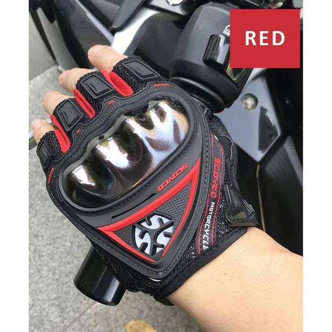 Diskon Scoyco Mc-44D Gloves Half Finger / Sarung Tangan Motor Touring