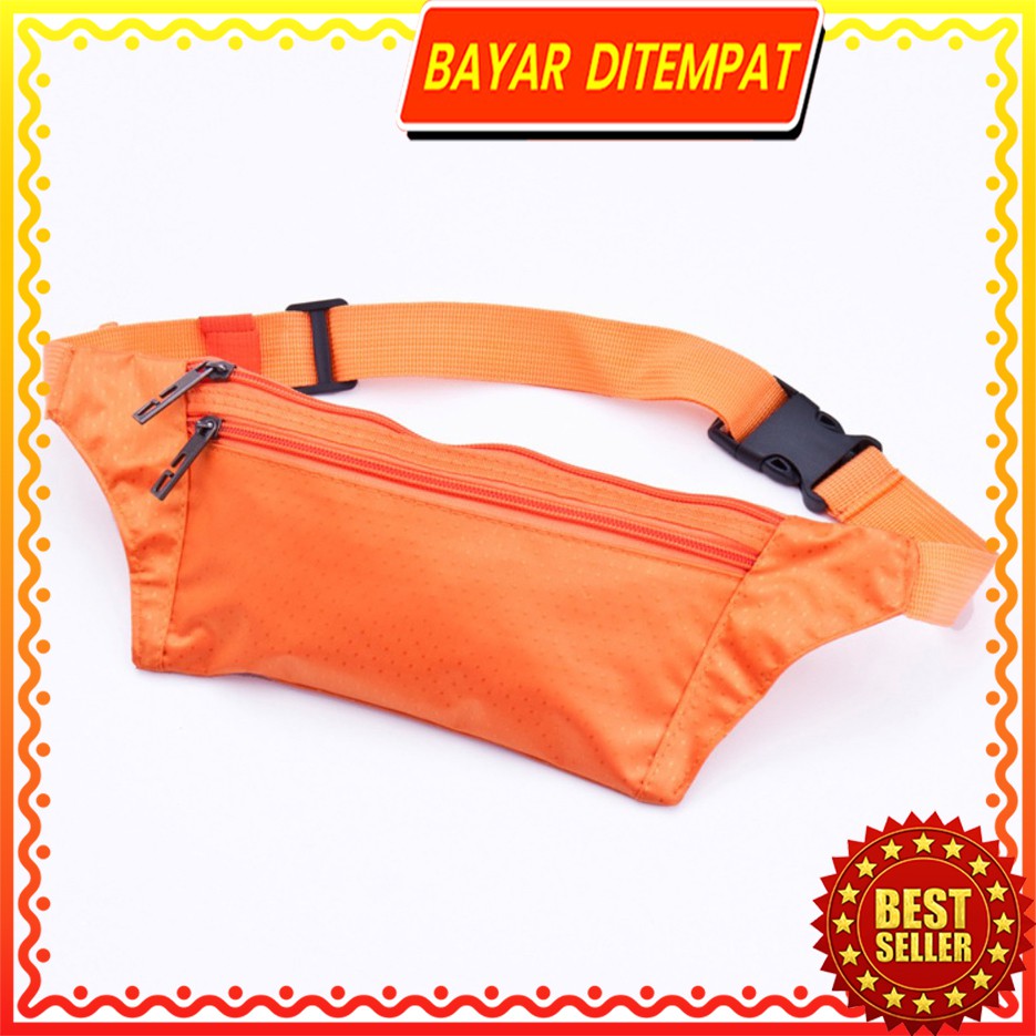 PROMO WRF45 Tas Pinggang Impor Pria Wanita Unisex Warna Waist Bag Same Color TKM