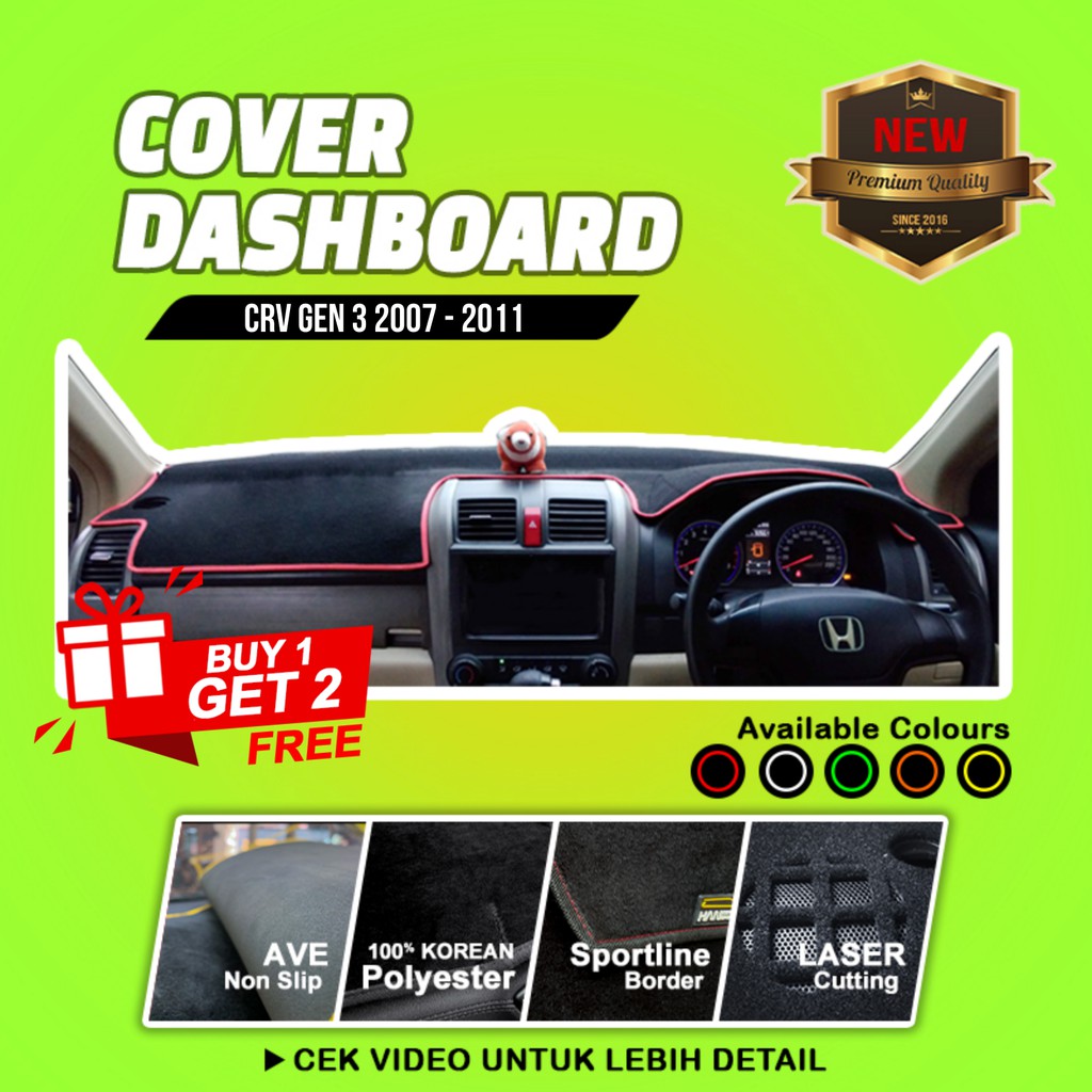 Cover Interior Dashboard Mobil Honda CRV Gen 3 2007 - 2012