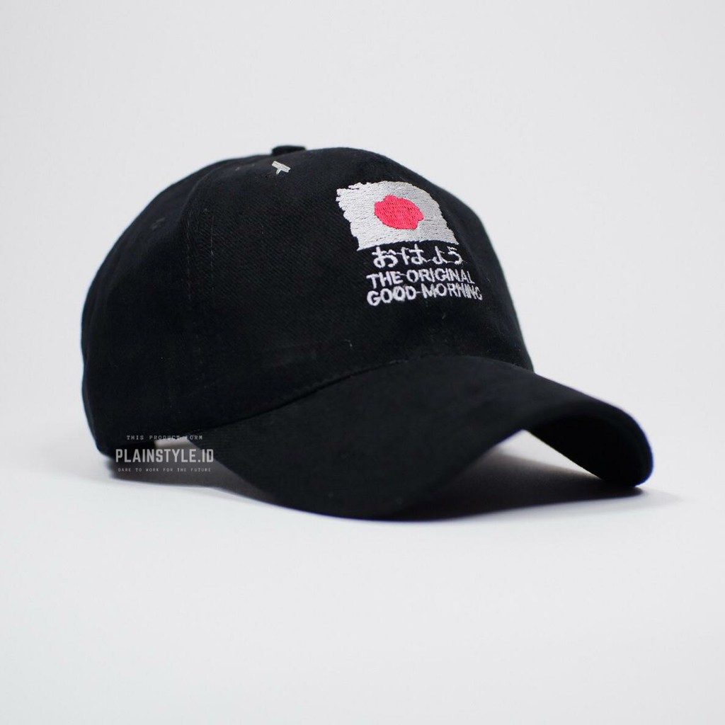 [COD]Topi distro terlaris LOGO JEPANG/topi original/full bordir/topi baseball/new model/hitam