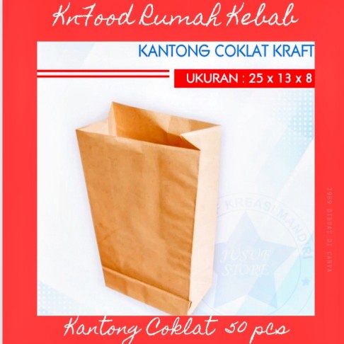 

Paperbag Coklat Samson Polos Isi 500 Pcs -Kantong Coklat Polos 500 PCS