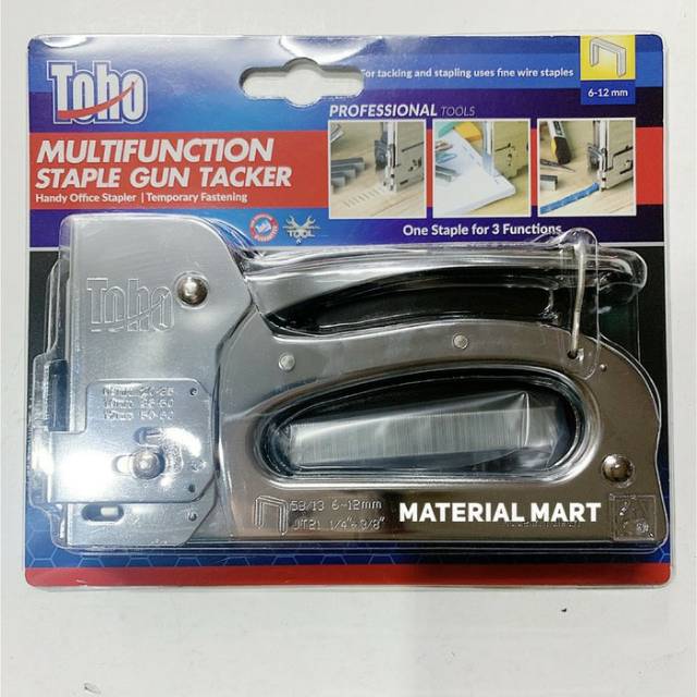 Premium Staples Tembak Toho | Tembakan Paku Staple | Gun Tacker 3 Way | Material Mart