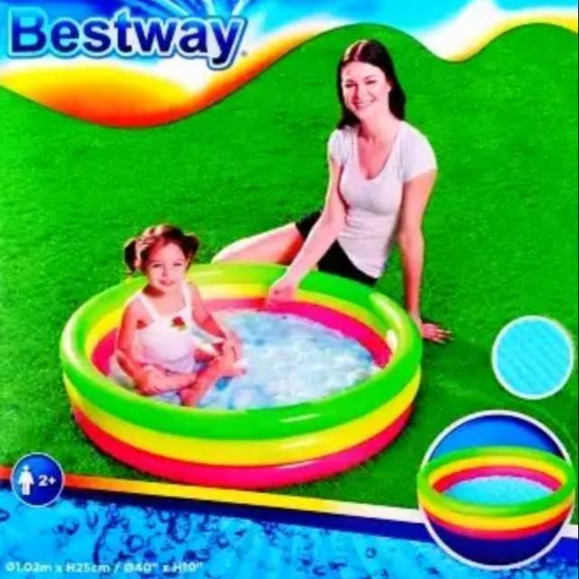 Kolam102cm 51104 Bestway bawah gelembung