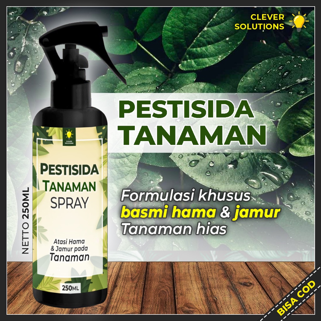 Pestisida Organik 250 ML Mencegah Hama Putih Tanaman Hias Anti Hama dan Jamur (Spray Pestisida Tanaman Hias) by Clever Solutions Petani Daun Albero desthin obat hama tanaman ulat, kutu putih, jamur, hama daun