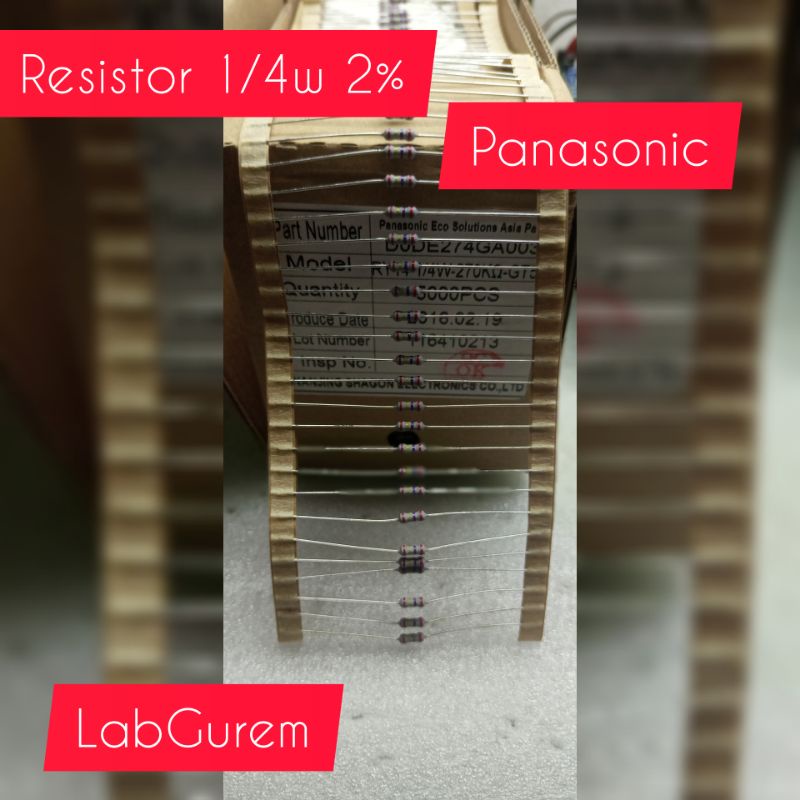 10 PCS RESISTOR 1/4W 2% 270K 310K 320K 200K 210K 290K 280K 180K 300K 260K 190K PANASONIC