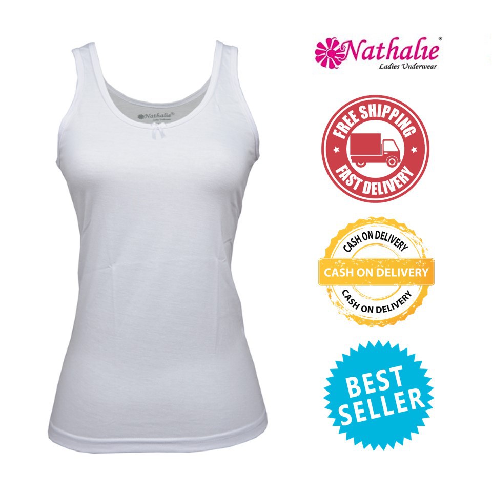 3 Pcs Singlet Wanita Dewasa NATHALIE | Pakaian Dalam Perempuan Dewasa Tank top Kaos | Open Grosir 3pcs Vanella