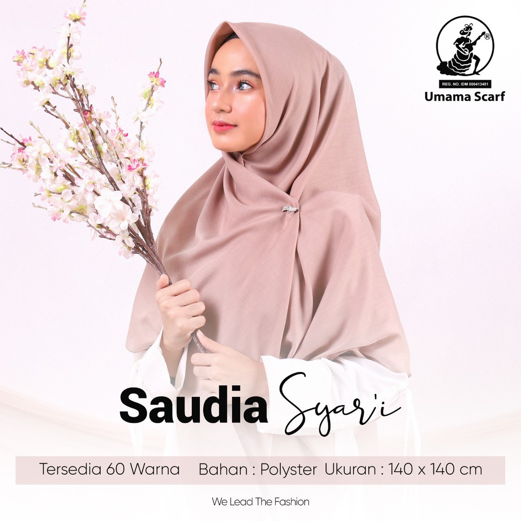 UMAMA SAUDIA SYARI GROSIR JILBAB SEGI EMPAT JUMBO POLYCOTTON JAHIT TEPI 140 CM CAMPUR